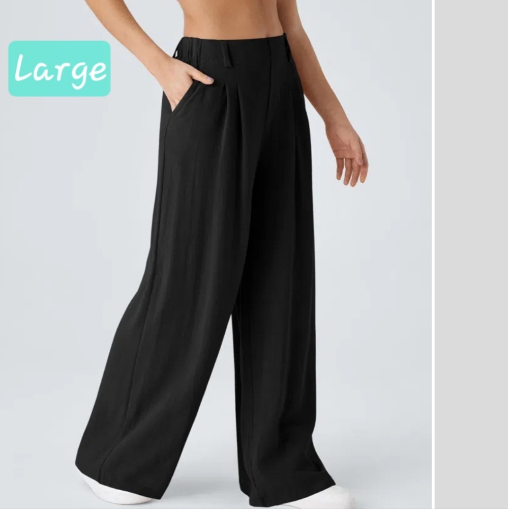 Women's Black Wide-Leg Pants